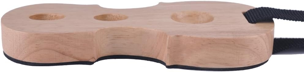 Solid Wood Cello Endpin Rest Non-slip Stopper Anchor Protector in Cello Shape 3 Holes Holder(Cello Shape -Natural Wood) - Image 4