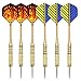 Rose Kuli Darts Brass Barrels Stainless Steel Needle Tip Aluminum Shaft Laser Flights Dart with 6 Shafts Rods