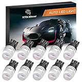YITAMOTOR 194 168 T10 LED Bulb White, 161 158 W5W 2825 175 192 License Plate LED Light Bulbs for Car Truck Interior Dome Map Door Courtesy Light, 12v, 10-Pack