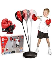 CUTE STONE Punching Bag with Boxing Gloves, Boxing Bag for Kids, Boxing Toy with Adjustable Stand for Kids Boys Girls