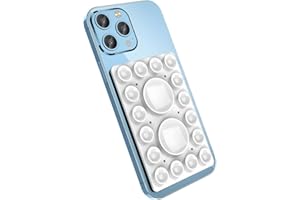 CMZZ Silicone Suction Phone Holder Mount,Silicon Adhesive Phone Accessory for iPhone and Android, Hands-Free Mirror Shower Phone Holder,TikTok Videos and Selfies (White, Single Sided)