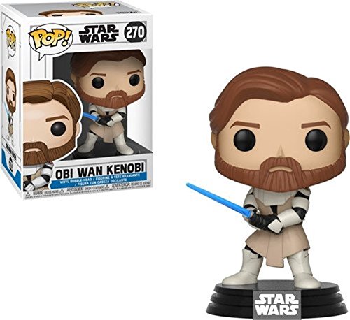 Funko Pop Star Wars: Clone Wars - OBI Wan Kenobi Collectible Figure, Multicolor