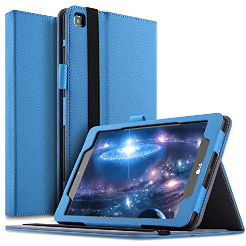 IVSO Case for LG G Pad F2 8.0 Sprint (LK460)/T-Mobile LG G Pad X2 8.0 Plus Tablet, Lightweight Leather Stand Cover Case for LG GPad F2 8.0 Sprint Model LK460 8-Inch Android Tablet 2017 Release (Blue)
