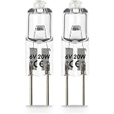 For Microscopes Bulb 2 Pcs 6V 20W Halogen Bulbs with G4 Bi-Pin Base