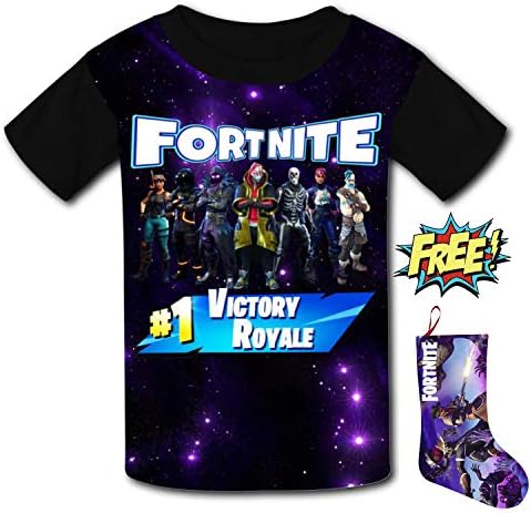 Youth 3D Pattern Printed for-TNITE Victory Royale with Skins Short Sleeve T-Shirts Kids Casual Graphics Tees