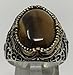 KAR 925K Stamped Sterling Silver Men Natural Tiger Eye Ring I1B