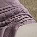 Luxury Fleece Throw Blanket Grayish Purple Checkered Pattern Embossed Flannel Bed Throws Twin Size , Fluffy and Soft, Warm Blanket Throw for Couch/Chair 60