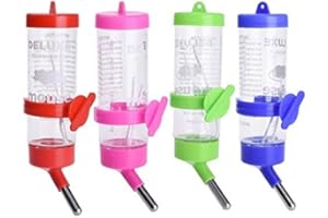Hypeety Hamster Water Bottle Guinea Pig Water Bottle Hamster Water Dispenser No Drip Water Feeder Bottle for Syrian Dwarf Hamster Gerbils Guinea Pig 250ML/8.79 oz 1Pcs Random Color (250ML)