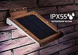 46 LED Outdoor Solar Wall Light- Motion Activated Security Lighting- Wireless Exterior Lantern- Weatherproof Aluminum Fixture- Super Bright Spotlight for Patio, Pool, Yard, Deck, Porch (Copper)