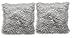 Chanasya Soft Shaggy Fuzzy Fur Long Mangolian Faux Fur Cozy Elegant Chic Decorative Gray Throw Pillow Cover Pillow Sham- Silver Gray 2-Pack Throw Pillowcase 18x18 Inches (Pillow Insert Not Included)