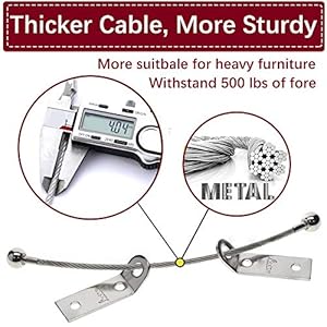 JiaYi Kippsicherung Möbel 4 Stück Baby Kippschutz Regal Edelstahl Wand