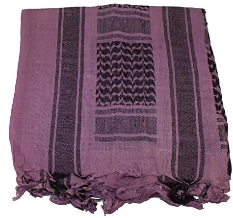 Thunderhead Shemagh Tactical Military Desert Scarf Head Wrap (Purple &amp; Black)