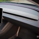 Tesloid.com Model 3 Dashboard Cover Suede Highland (2025 &amp; Newer) &ndash; 2-Piece Peel &amp; Stick Interior Trim
