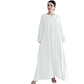 Jazvano Women Classic Abaya Dress Eid Prayer Clothes Dubai Women Robe Islamic Salah Muslim Robe Soft Jilbab