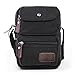 Multifunctional Messenger Bags Shoulder Bag Men's Satchel Small Travel Purse Cross-body Bags Vintage Canvas Work Bag Lightweight Everyday Bag Organizer Outdoor Sports Bag for Hiking Walking Men Black