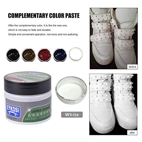 CapsA Leather Repair Re-Color Balm Kit for Leather. Restores to New Condition; Car Seats, Boats, Upholstery, Sofas, Chairs, Leather Coats (White)