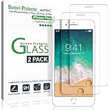 iPhone 8 Plus, 7 Plus, 6S Plus, 6 Plus Screen Protector, amFilm Tempered Glass Screen Protector for Apple iPhone 8 Plus, 7 Plus, iPhone 6S Plus, 6 Plus [5.5"inch] 2017, 2016, 2015 (2-Pack)