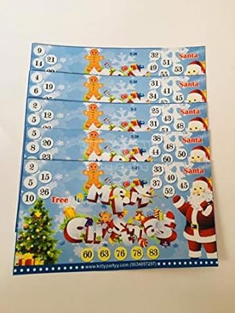 Christmas Theme Tambola Tickets