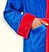 DC Comics Superman Mens Fleece Bath Robe, Blue, One Size