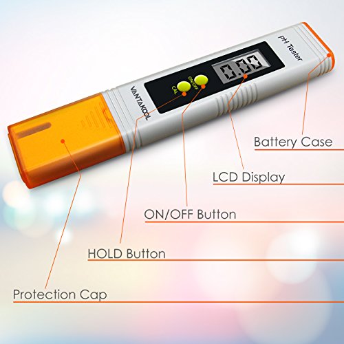 VANTAKOOL Digital PH Meter, 0.01 PH High Accuracy Pocket Size PH Meter / PH Tester with 0-14.0 Measuring Range, Water Quality Tester for Household Drinking Water, Swimming Pools, Aquariums - Thumbnail 5