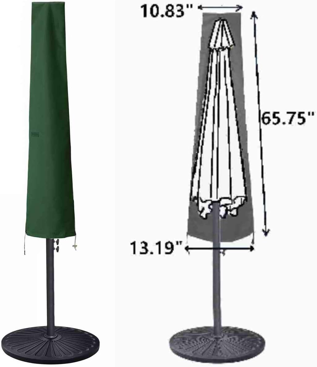 Garden Balsam Umbrella Cover for 6ft to 9ft Patio Umbrellas, Waterproof and Durable Market Umbrella Cover with Zipper and Rod : Garden & Outdoor