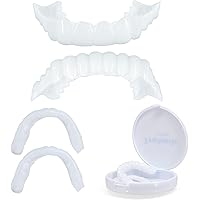 2 Pcs Fake Tooth, Temporarily Fix Your Teeth Instant Smile Moldable Thermal Fitting Beads Adjust to Fit Your Teeth Replace a
