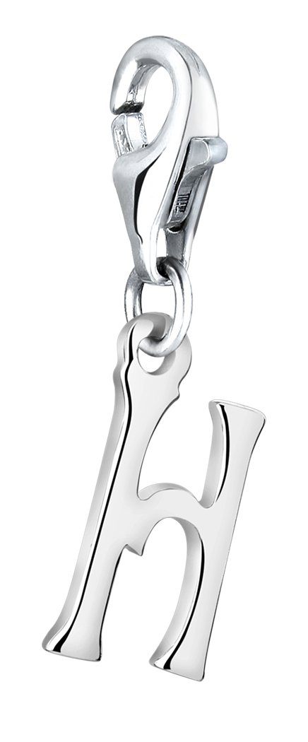 Nenalina Charm Letter H Pendant, for All Brands of Charm Bracelets and Necklaces, Made of 925 Sterling Silver, 713237-000