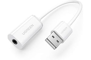 UGREEN USB External Sound Card Audio Adapter with 3.5mm Combo Aux Stereo Converter for Headset, Mac, PS5, PC, Laptop, Desktop
