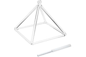 Siceeoly 7 Inch Quartz Crystal Singing Pyramid Healing Musical Instrument For Sound Healing Meditation With Crystal Singing Bowl Striker