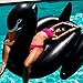 Yhsatpow Giant Inflatable Black Swan Pool Float Inflatable Float Toy 75