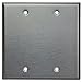 ENERLITES Blank Device Stainless Steel Wall Plate, Metal Corrosive Resistant Cover for Unused Outlets Light Switches Holes, Size 2-Gang 4.50
