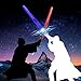 Lightsaber Costume Kit LED Laser Sword Set Star Space War Warrior Fighter Kid’s Hero Role Play for Cosplay Fun, Includes Toy Mask, Darts Weapon, Swords and Hooded Capes Costume - 10 PCs