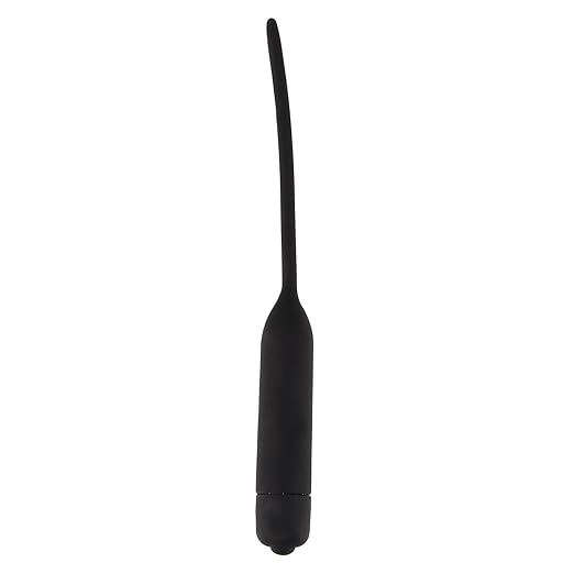 Beauty7 7 Programme Silikon Prostata Vibration Sounding Penis Stick Wasserdicht Dilator - Farbe: Schwarz - Größe: S
