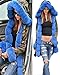Roiii Plus Size Womens Winter Faux Fur Hooded Camouflage Parka Long Jacket