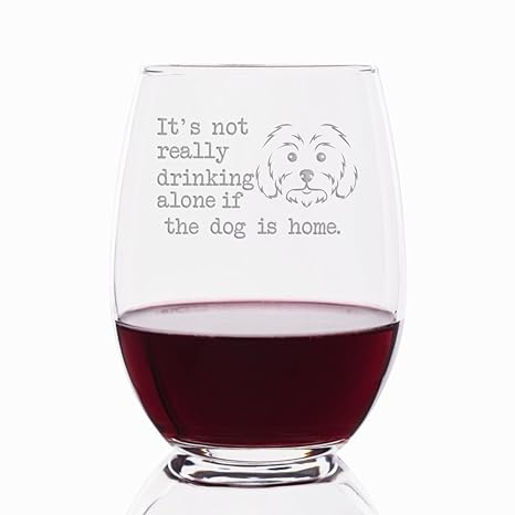 No es realmente beber sola si el perro es Home Malta grabado 6 vasos de 21