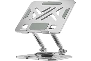 Laptop Stand, Laptop Stand for Desk with 360° Rotating Base