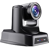 SMTAV PTZ Camera with 3G-SDI, HDMI and IP Streaming Outputs, 20X + 16X Zoom, Video Conference Live Streaming Camera for Broadcast, Conference, Events, Church and School