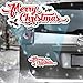 Bigtime Signs Merry Christmas Reflective Holiday Car Magnet with Printed Holly - Reflective Automotive Holiday Decoration - for Fridge or Car (4.25