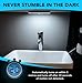 Motion Sensor Closet Light, Tested and Proven Durable to Last, Battery Operated Cordless 10 LED Safe Fixture to Stick in Hallway, Kitchen,Cabinet, Stairs, Bathroom or Bedroom, White 3 Pack by AMP FLY