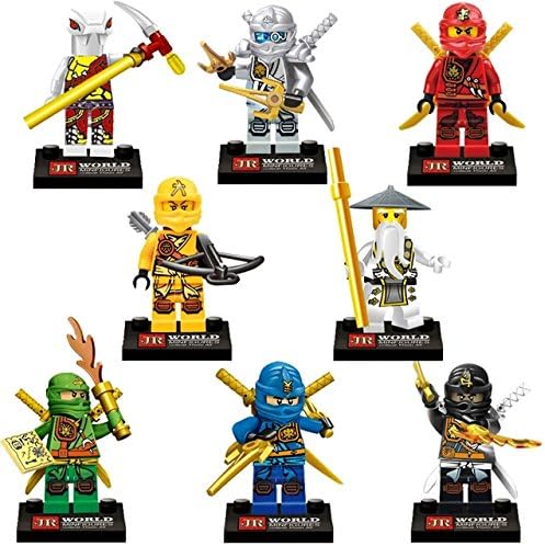 NW 2016 New 8pcs Ninja Figures Cole Kai Jay Lloyd Nya Skylor Zane Building Block Minifigures Set Gift Toys with Sticker collection from NW Store (Without Original Box)