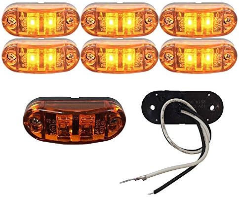 WEIWEICARE Side Light 4PCS Waterproof LED Side Marker Lights 12V Amber Bright LED Side Lights for Car Truck Van Trailers Lorry