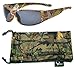 Hornz Polarized Sunglasses for Men Brown Forrest & Orange Camouflage Full Frame