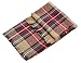 QIXING Women's Tassels Soft Plaid Tartan Scarf Winter Large Blanket Wrap Shawl Brown Red