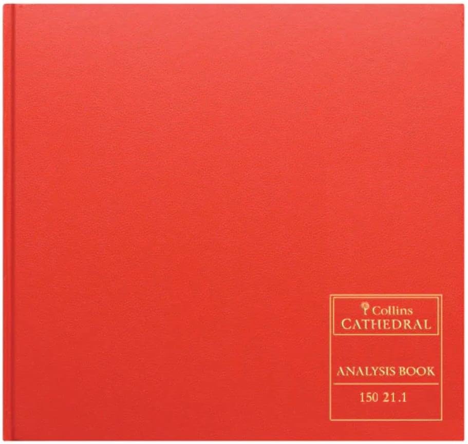 Collins Cathedral ABA 21 Cash Columns Red Leathergrain 96 Pages 41 Lines