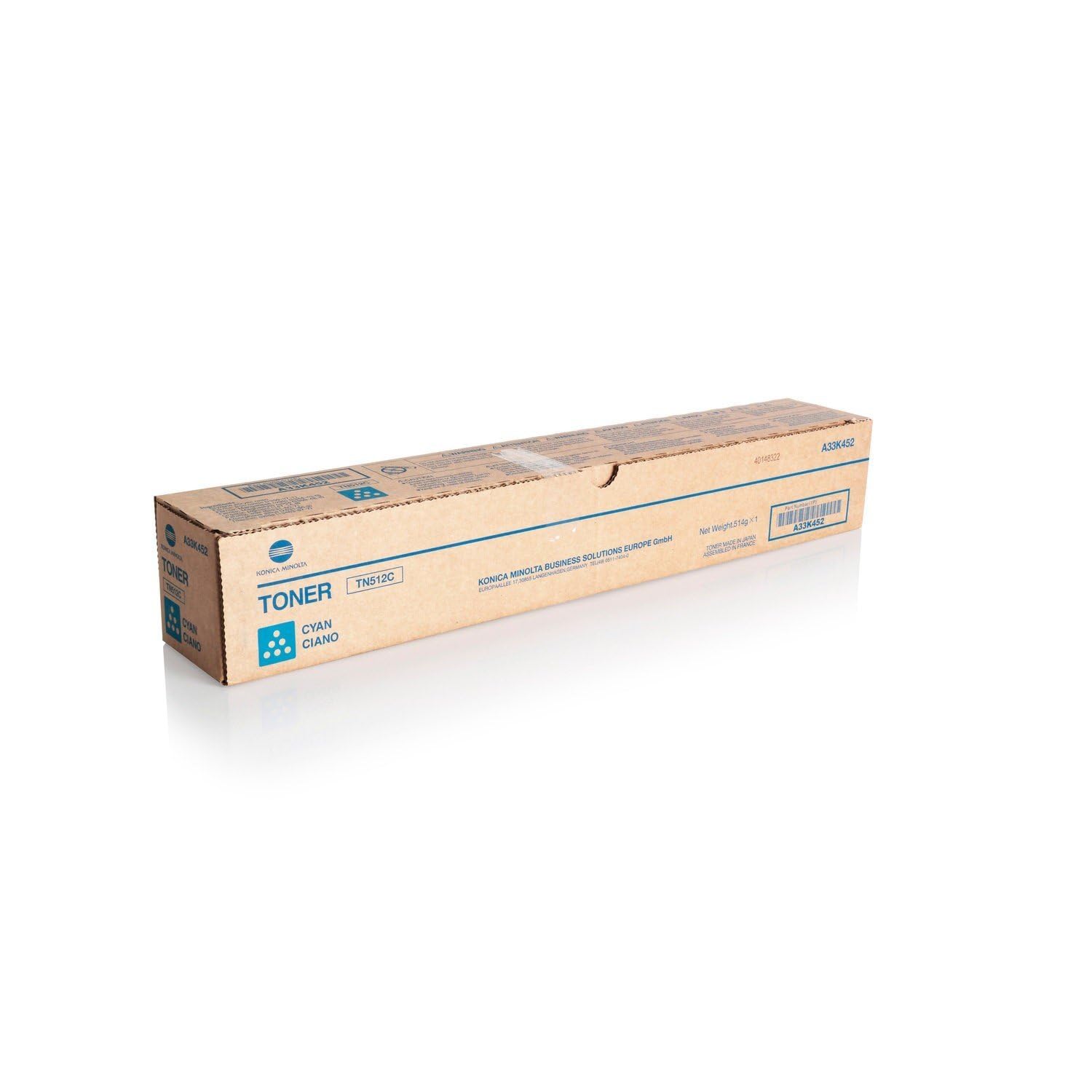 MINOLTA/QMS TN512C Original Toner for Konica Bizhub C364/C454 Cyan