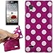 For cellphone Cases, Purple and White Dot Pattern TPU Case for LG Optimus L9 / P760 (Color : Purple)