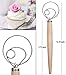Acerich 2 Pack Danish Dough Whisk 13.5” Dough Whisk Stainless Steel Dutch Style Bread Whisk Wooden Handle Danish Whisk for Bread, Batter, Cake, Pastry