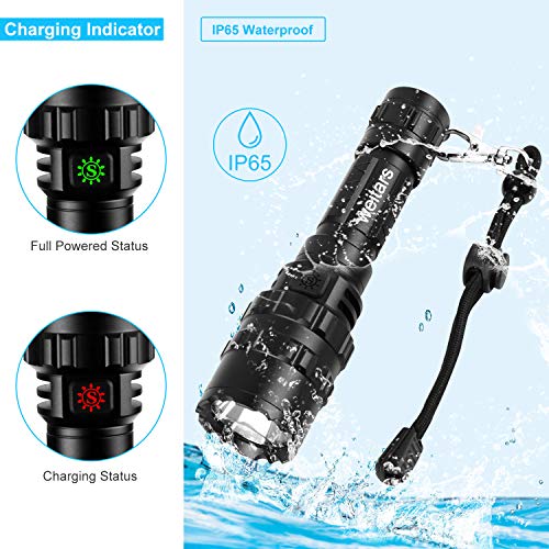 Weitars Tactical LED Flashlight with Picatinny Rail Mount and Tactile