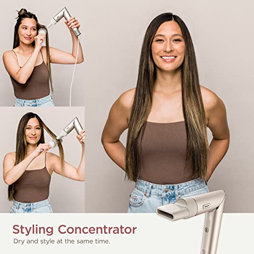 SHARK HD435 FLEXSTYLE AIR STYLING & DRYING SYSTEM, POWERFUL HAIR BLOW DRYER & MULTI-STYLER WITH AUTO-WRAP CURLERS, CURL-DEFINING DIFFUSER, OVAL BRUSH, & CONCENTRATOR ATTACHMENT, STONE