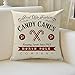 AVOIN Christmas Candy Canes Throw Pillow Cover, 18 x 18 Inch Winter Holiday Cushion Case Decoration for Sofa Couch